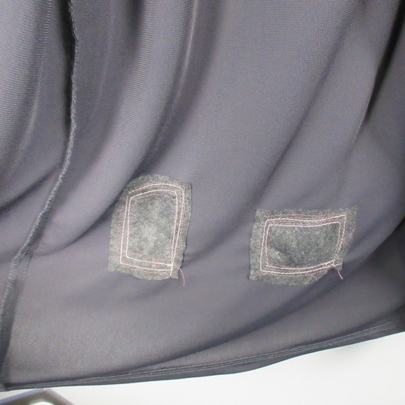 Donna Jessica Maxi Dress 1 S Art to Wear Patch Gray Long Sleeve Minimalist 366 - Picture 7 of 14